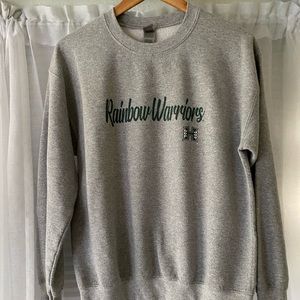 Gray University of Hawaii Rainbow Warriors Crewneck